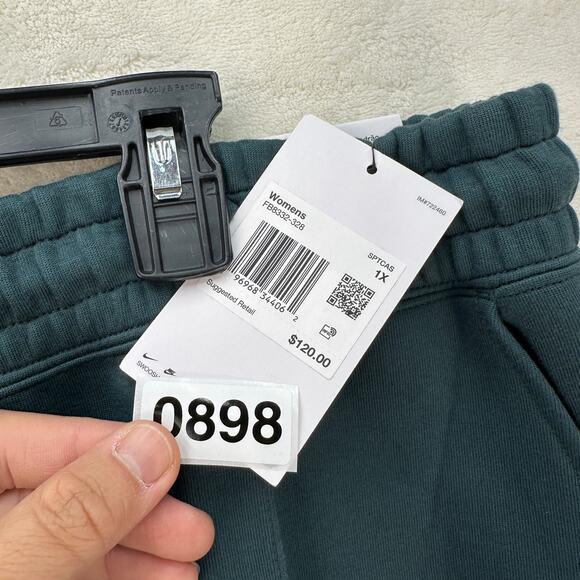 NIKE WOMEN'S PLUS 1X TECH FLEECE MID RISE WIDE LEG JOGGER BLUE FB0332-328 - Picture 5 of 6